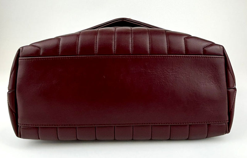 Medium Burgundy Quilted Leather Loulou Shoulder Bag