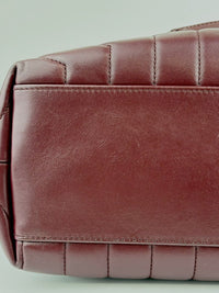 Medium Burgundy Quilted Leather Loulou Shoulder Bag