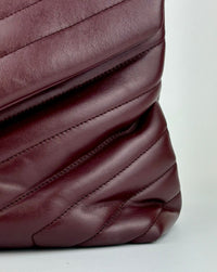 Medium Burgundy Quilted Leather Loulou Shoulder Bag