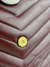 Medium Burgundy Quilted Leather Loulou Shoulder Bag