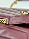 Medium Burgundy Quilted Leather Loulou Shoulder Bag