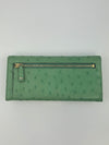 Green Ostrich Long Wallet