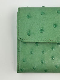 Green Ostrich Long Wallet