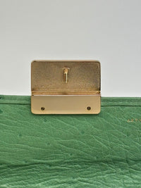 Green Ostrich Long Wallet