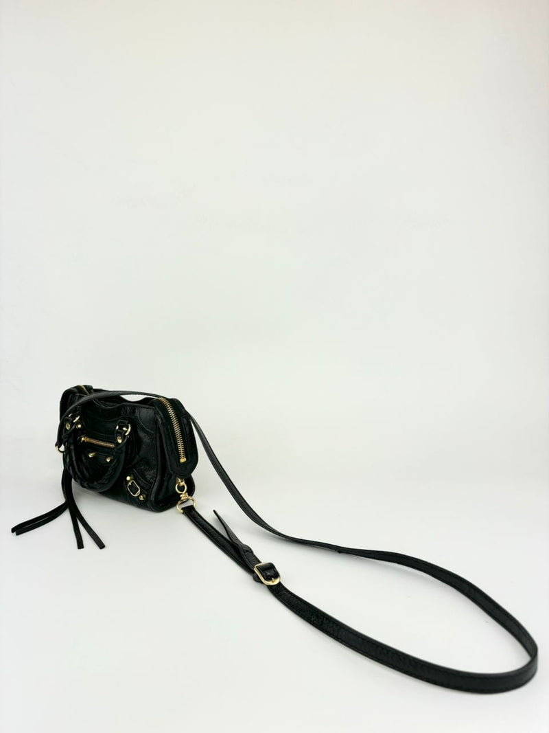 Black Agneau Nano City Bag