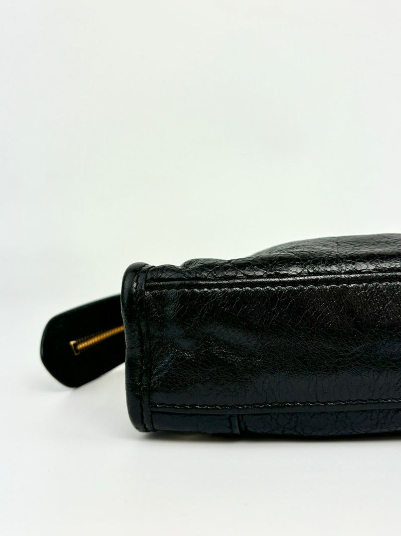 Black Agneau Nano City Bag