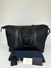 V49Z Nylon and Saffiano Leather Duffle Bag Nero