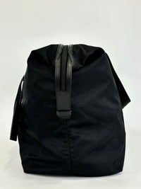 V49Z Nylon and Saffiano Leather Duffle Bag Nero