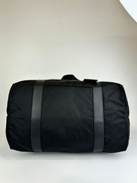 V49Z Nylon and Saffiano Leather Duffle Bag Nero