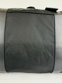 V49Z Nylon and Saffiano Leather Duffle Bag Nero