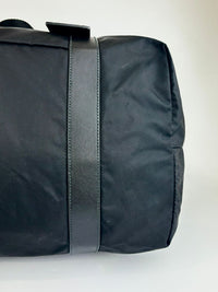 V49Z Nylon and Saffiano Leather Duffle Bag Nero