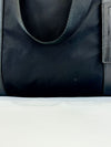 V49Z Nylon and Saffiano Leather Duffle Bag Nero