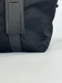 V49Z Nylon and Saffiano Leather Duffle Bag Nero