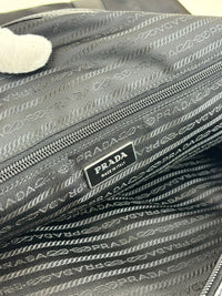 V49Z Nylon and Saffiano Leather Duffle Bag Nero