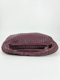 Intrecciato Medium Hobo in Aubergine