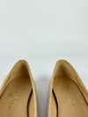 Ballet Flats Beige Lambskin, Black Grosgrain Size 36 C