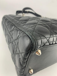 Large Lady Dior in Black Lambskin SHW