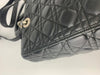 Large Lady Dior in Black Lambskin SHW