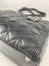 Large Lady Dior in Black Lambskin SHW