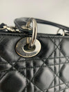 Large Lady Dior in Black Lambskin SHW