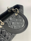 Large Lady Dior in Black Lambskin SHW