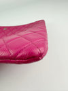 Large O-Case in Hot Pink Quilted Caviar