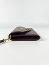 617662 Cassandre Matelasse Flap Pouch in Burgundy Quilted Grain de Poudre Embossed Leather&nbsp;