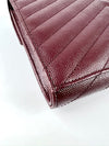 617662 Cassandre Matelasse Flap Pouch in Burgundy Quilted Grain de Poudre Embossed Leather&nbsp;