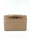 Envelope Medium Flap Bag in Quilted Grain de Poudre Embossed Leather