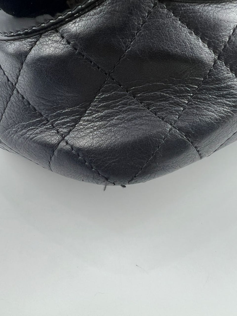 Black Quilted Cambon Ligne Tote Bag