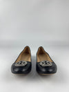 Logo Leather Ballerinas in Black Size 6M