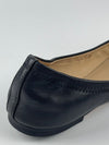 Logo Leather Ballerinas in Black Size 6M