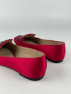 Delphine Logo Embellished Loafers in Red Satin / Leather Size 6M