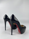 Black Patent Peep Toe Prive Pumps Size 36