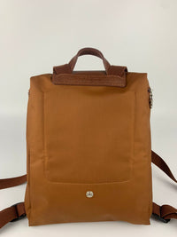 Le Pliage M Backpack in Cognac Recycled Canvas