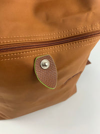 Le Pliage M Backpack in Cognac Recycled Canvas