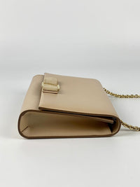 Ginny Shoulder Bag in New Bisque Printed Calfskin