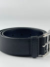 DNP098 Black Grained Leather Belt Size 85/34