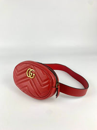 476434 Red GG Marmont Belt Bag