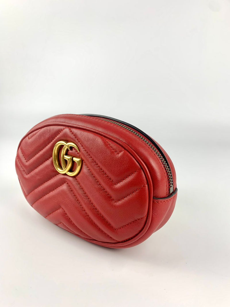 476434 Red GG Marmont Belt Bag