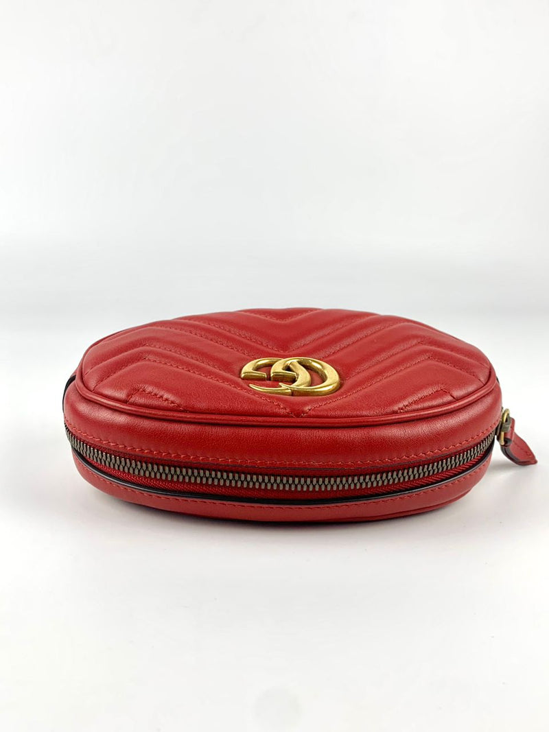 476434 Red GG Marmont Belt Bag