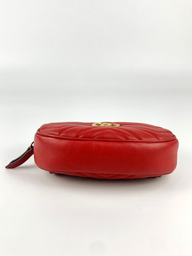 476434 Red GG Marmont Belt Bag