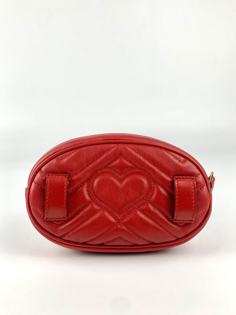 476434 Red GG Marmont Belt Bag