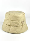 Quilted Re-Nylon Bucket Hat in Desert Beige