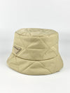 Quilted Re-Nylon Bucket Hat in Desert Beige