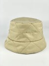 Quilted Re-Nylon Bucket Hat in Desert Beige