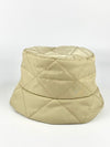 Quilted Re-Nylon Bucket Hat in Desert Beige