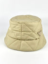 Quilted Re-Nylon Bucket Hat in Desert Beige