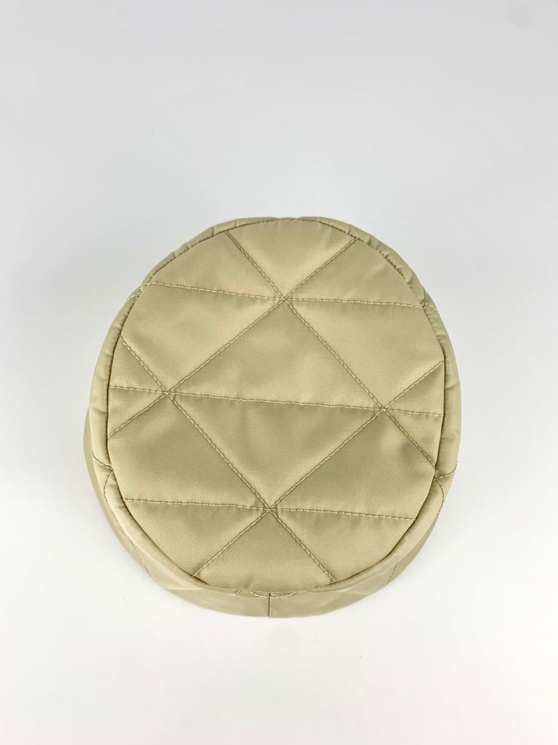 Quilted Re-Nylon Bucket Hat in Desert Beige