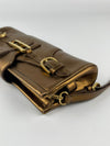 Metallic Bronze Leather Tulita Wristlet Clutch